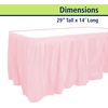 image:imageParty Dimensions Plastic Table Skirt 29Inches by 14Feet  Blue  6 PackLight Pink