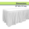image:imageParty Dimensions Plastic Table Skirt 29Inches by 14Feet  Blue  6 PackWhite