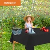 image:imageParty Dimensions Red Disposable Plastic Tablecloth Round 84 12 PackBlack