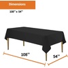 image:imageParty Dimensions Red Disposable Plastic Tablecloth Round 84 12 PackBlack