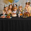 image:imageParty Dimensions Red Disposable Plastic Tablecloth Round 84 12 PackBlack
