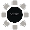 image:imageParty Dimensions Red Disposable Plastic Tablecloth Round 84 12 PackBlack