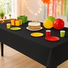 image:imageParty Dimensions Red Disposable Plastic Tablecloth Round 84 12 PackBlack