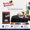 image:imageParty Dimensions Red Disposable Plastic Tablecloth Round 84 12 PackBlack
