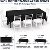 image:imageParty Dimensions Red Disposable Plastic Tablecloth Round 84 12 PackBlack