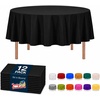 image:imageParty Dimensions Red Disposable Plastic Tablecloth Round 84 12 PackBlack