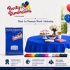 image:imageParty Dimensions Red Disposable Plastic Tablecloth Round 84 12 PackBlue