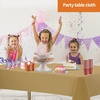image:imageParty Dimensions Red Disposable Plastic Tablecloth Round 84 12 PackGold