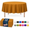 image:imageParty Dimensions Red Disposable Plastic Tablecloth Round 84 12 PackGold