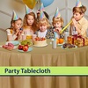 image:imageParty Dimensions Red Disposable Plastic Tablecloth Round 84 12 PackGold