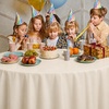 image:imageParty Dimensions Red Disposable Plastic Tablecloth Round 84 12 PackIvory
