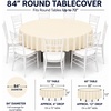 image:imageParty Dimensions Red Disposable Plastic Tablecloth Round 84 12 PackIvory