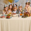 image:imageParty Dimensions Red Disposable Plastic Tablecloth Round 84 12 PackIvory