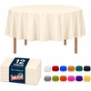 image:imageParty Dimensions Red Disposable Plastic Tablecloth Round 84 12 PackIvory