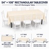 image:imageParty Dimensions Red Disposable Plastic Tablecloth Round 84 12 PackIvory