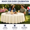 image:imageParty Dimensions Red Disposable Plastic Tablecloth Round 84 12 PackIvory