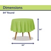 image:imageParty Dimensions Red Disposable Plastic Tablecloth Round 84 12 PackLime Green