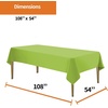image:imageParty Dimensions Red Disposable Plastic Tablecloth Round 84 12 PackLime Green