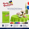 image:imageParty Dimensions Red Disposable Plastic Tablecloth Round 84 12 PackLime Green