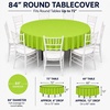 image:imageParty Dimensions Red Disposable Plastic Tablecloth Round 84 12 PackLime Green