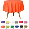 image:imageParty Dimensions Red Disposable Plastic Tablecloth Round 84 12 PackOrange