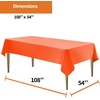 image:imageParty Dimensions Red Disposable Plastic Tablecloth Round 84 12 PackOrange