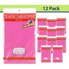 image:imageParty Dimensions Red Disposable Plastic Tablecloth Round 84 12 PackPink