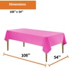 image:imageParty Dimensions Red Disposable Plastic Tablecloth Round 84 12 PackPink
