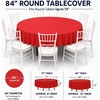 image:imageParty Dimensions Red Disposable Plastic Tablecloth Round 84 12 PackRed