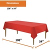 image:imageParty Dimensions Red Disposable Plastic Tablecloth Round 84 12 PackRed