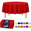 image:imageParty Dimensions Red Disposable Plastic Tablecloth Round 84 12 PackRed