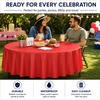 image:imageParty Dimensions Red Disposable Plastic Tablecloth Round 84 12 PackRed