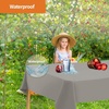image:imageParty Dimensions Red Disposable Plastic Tablecloth Round 84 12 PackSilver