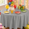 image:imageParty Dimensions Red Disposable Plastic Tablecloth Round 84 12 PackSilver