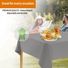 image:imageParty Dimensions Red Disposable Plastic Tablecloth Round 84 12 PackSilver
