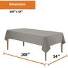 image:imageParty Dimensions Red Disposable Plastic Tablecloth Round 84 12 PackSilver
