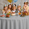 image:imageParty Dimensions Red Disposable Plastic Tablecloth Round 84 12 PackSilver