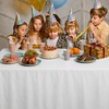 image:imageParty Dimensions Red Disposable Plastic Tablecloth Round 84 12 PackWhite