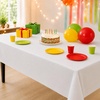 image:imageParty Dimensions Red Disposable Plastic Tablecloth Round 84 12 PackWhite