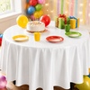 image:imageParty Dimensions Red Disposable Plastic Tablecloth Round 84 12 PackWhite