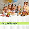 image:imageParty Dimensions Red Disposable Plastic Tablecloth Round 84 12 PackWhite