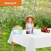 image:imageParty Dimensions Red Disposable Plastic Tablecloth Round 84 12 PackWhite