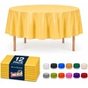 image:imageParty Dimensions Red Disposable Plastic Tablecloth Round 84 12 PackYellow