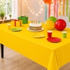 image:imageParty Dimensions Red Disposable Plastic Tablecloth Round 84 12 PackYellow