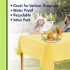 image:imageParty Dimensions Red Disposable Plastic Tablecloth Round 84 12 PackYellow