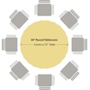 image:imageParty Dimensions Red Disposable Plastic Tablecloth Round 84 12 PackYellow