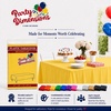 image:imageParty Dimensions Red Disposable Plastic Tablecloth Round 84 12 PackYellow