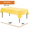 image:imageParty Dimensions Red Disposable Plastic Tablecloth Round 84 12 PackYellow