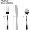 image:imagePlastic Cutlery Silverware Extra Heavyweight Disposable Flatware Full Size Cutlery Combo Polished Silver 80 Forks 40 Spoons 40 Knives Value Pack 160 CountSilver