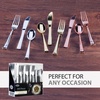 image:imagePlastic Cutlery Silverware Extra Heavyweight Disposable Flatware Full Size Cutlery Combo Polished Silver 80 Forks 40 Spoons 40 Knives Value Pack 160 CountSilver